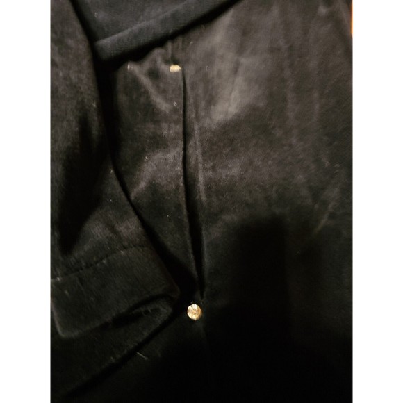 NEW Ladies S White Stag Soft Warm BURGANDY VELOUR ZIP JACKET Rhinestone Accents - Picture 2 of 5